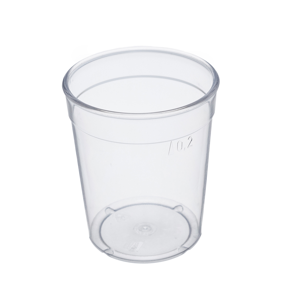 Mehrwegbecher PC glasklar mit Trinkrand 200ml