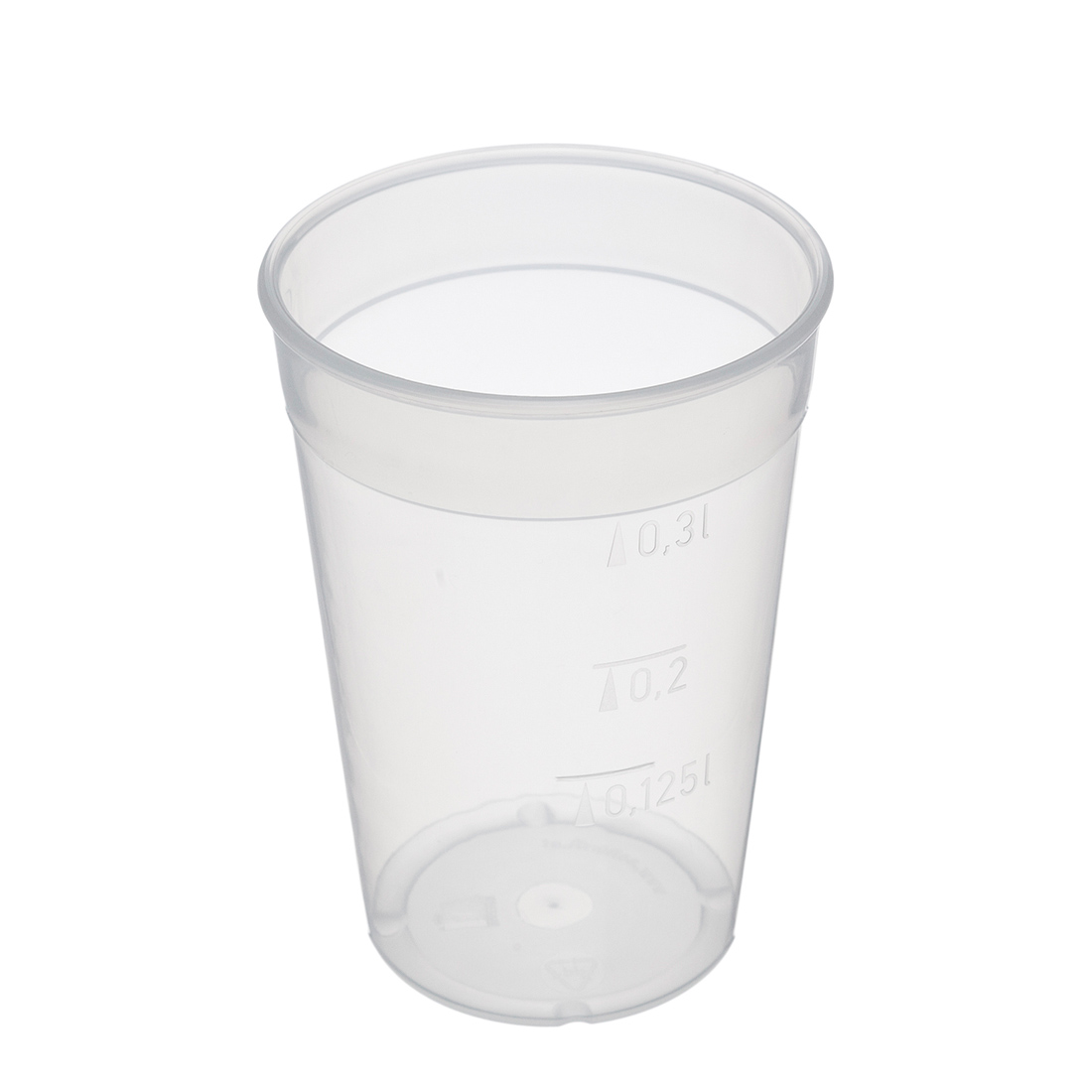 Musterbecher Mehrweg mit Trinkrand PP transparent