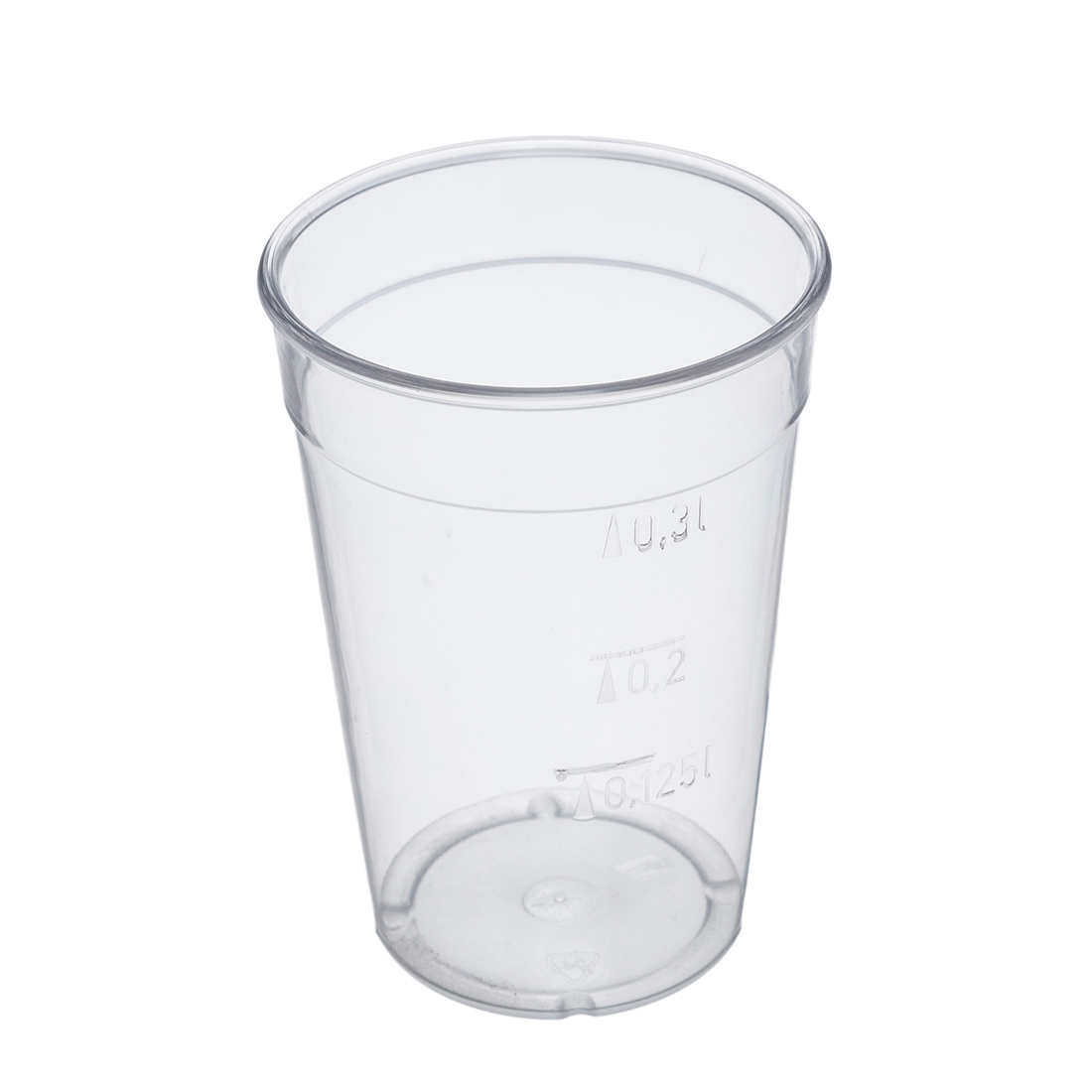 Mehrwegbecher PC glasklar mit Trinkrand 300ml