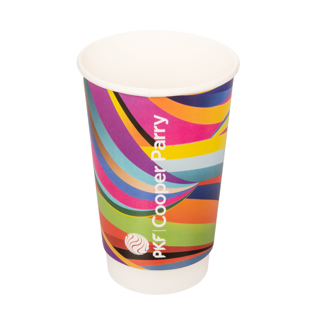Pappbecher doppelwandig Offsetdruck 400ml/16oz recycelbar