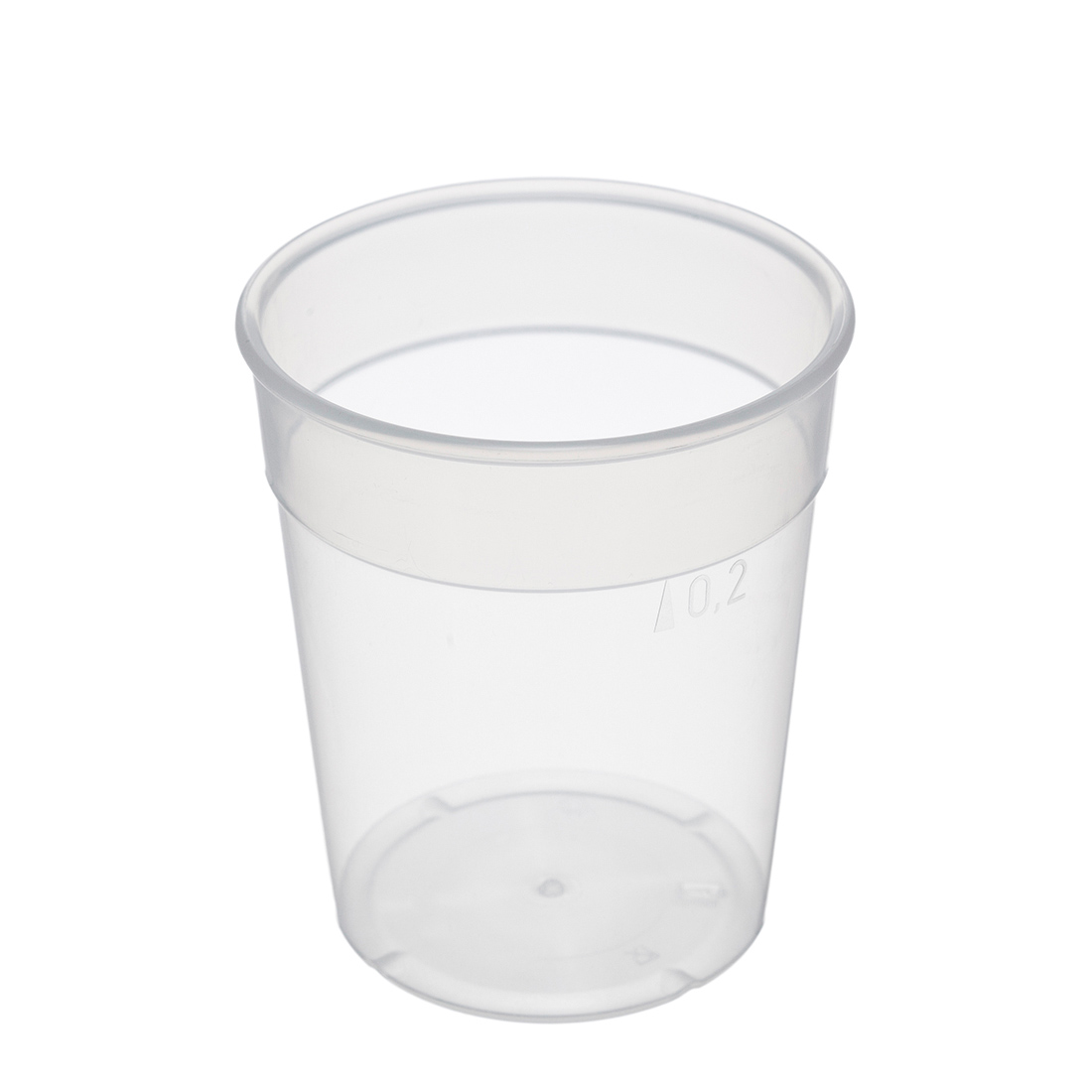 Musterbecher Mehrweg mit Trinkrand PP transparent