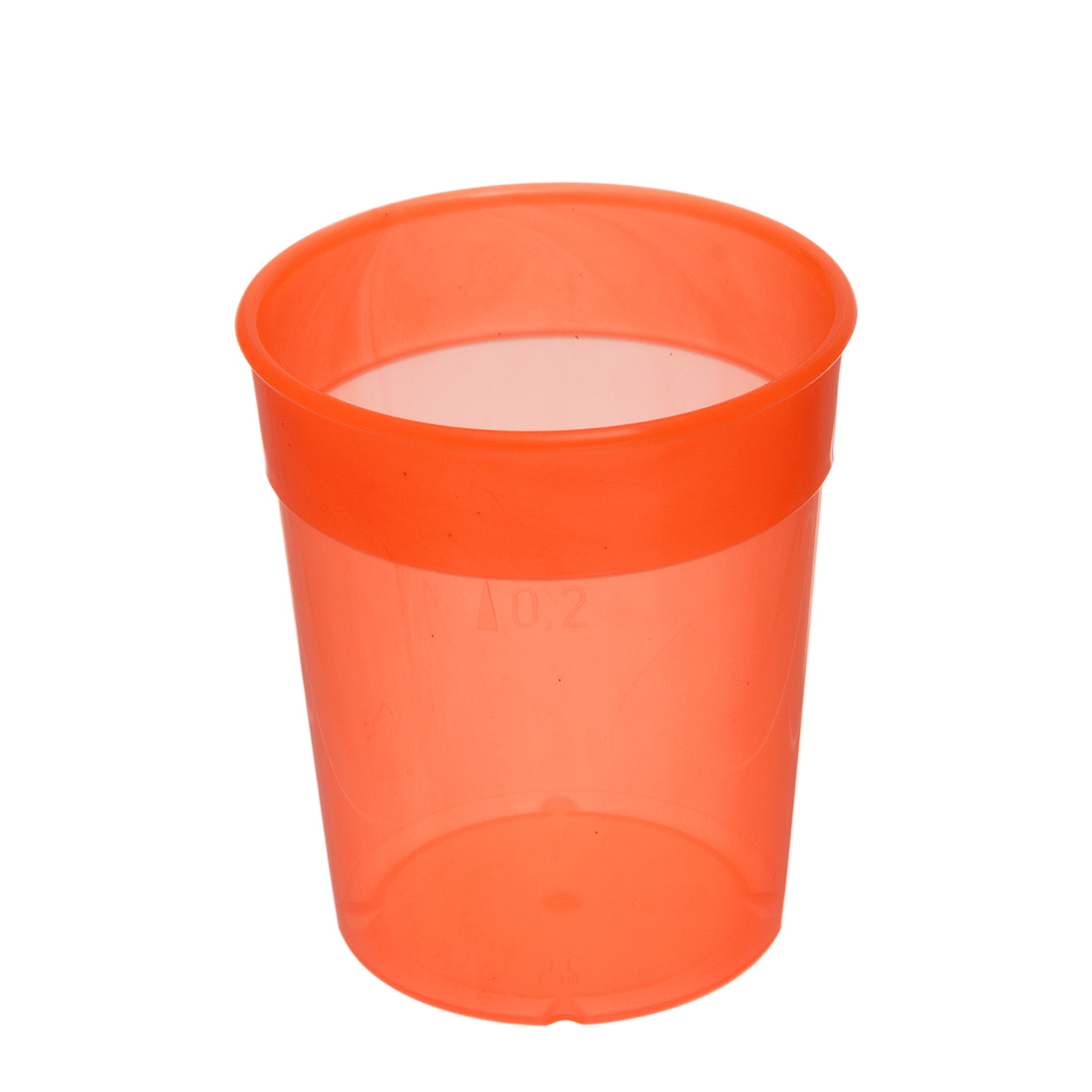 Mehrwegbecher PP mit Trinkrand orange 200ml