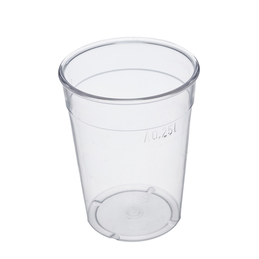 Mehrwegbecher PC glasklar mit Trinkrand 250ml