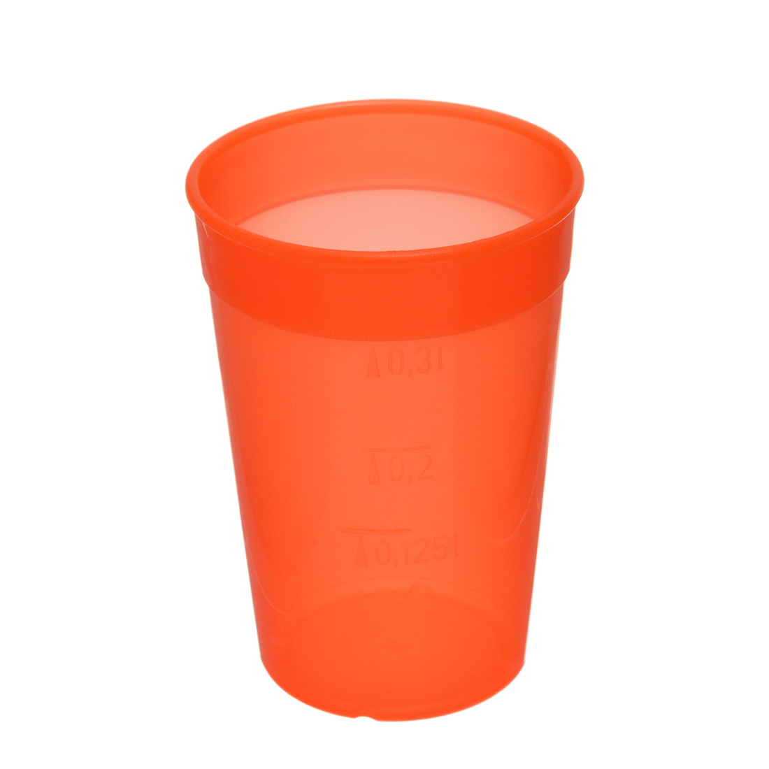 Mehrwegbecher PP mit Trinkrand orange 300ml